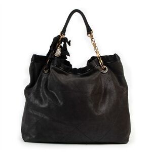 Lanvin Quilted Black Leather Shoulder Bag